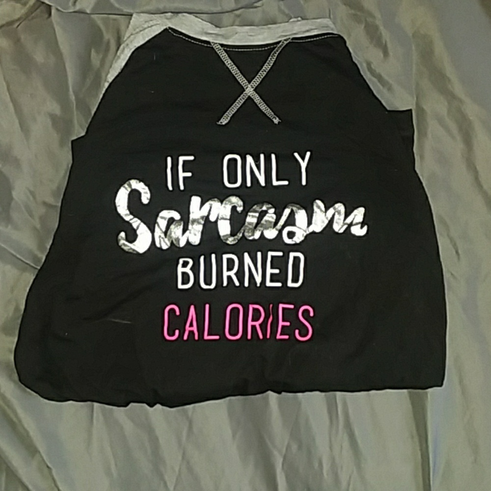Black and grey baseball tee NEVER WORN!